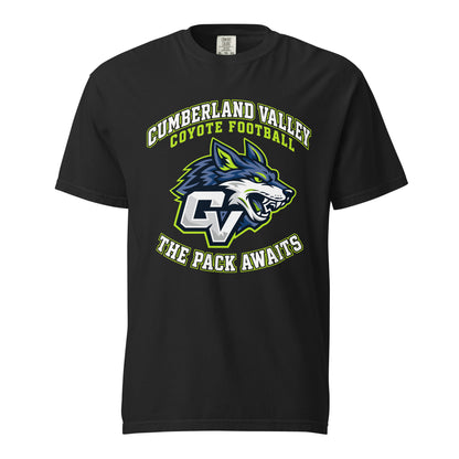 Signature | Comfort Colors T-Shirt | Cumberland Valley Coyotes Football | Emblem Logo