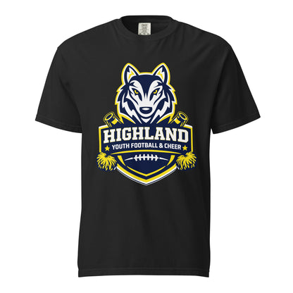 Signature | Comfort Colors T-Shirt | Highland youth football and cheer | Emblem Logo