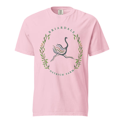Signature | Comfort Colors T-Shirt | Briardale Ostrich Farm | Crest Logo
