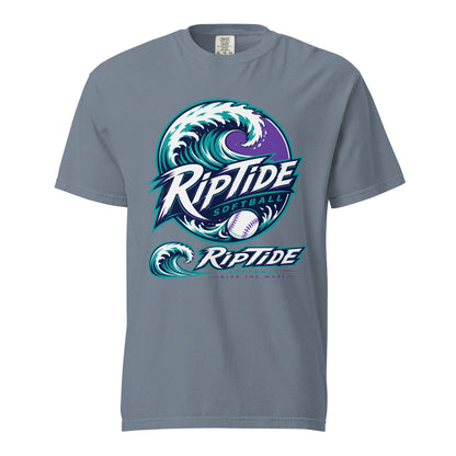 Signature | Comfort Colors T-Shirt | RipTide Softball | Crest Logo