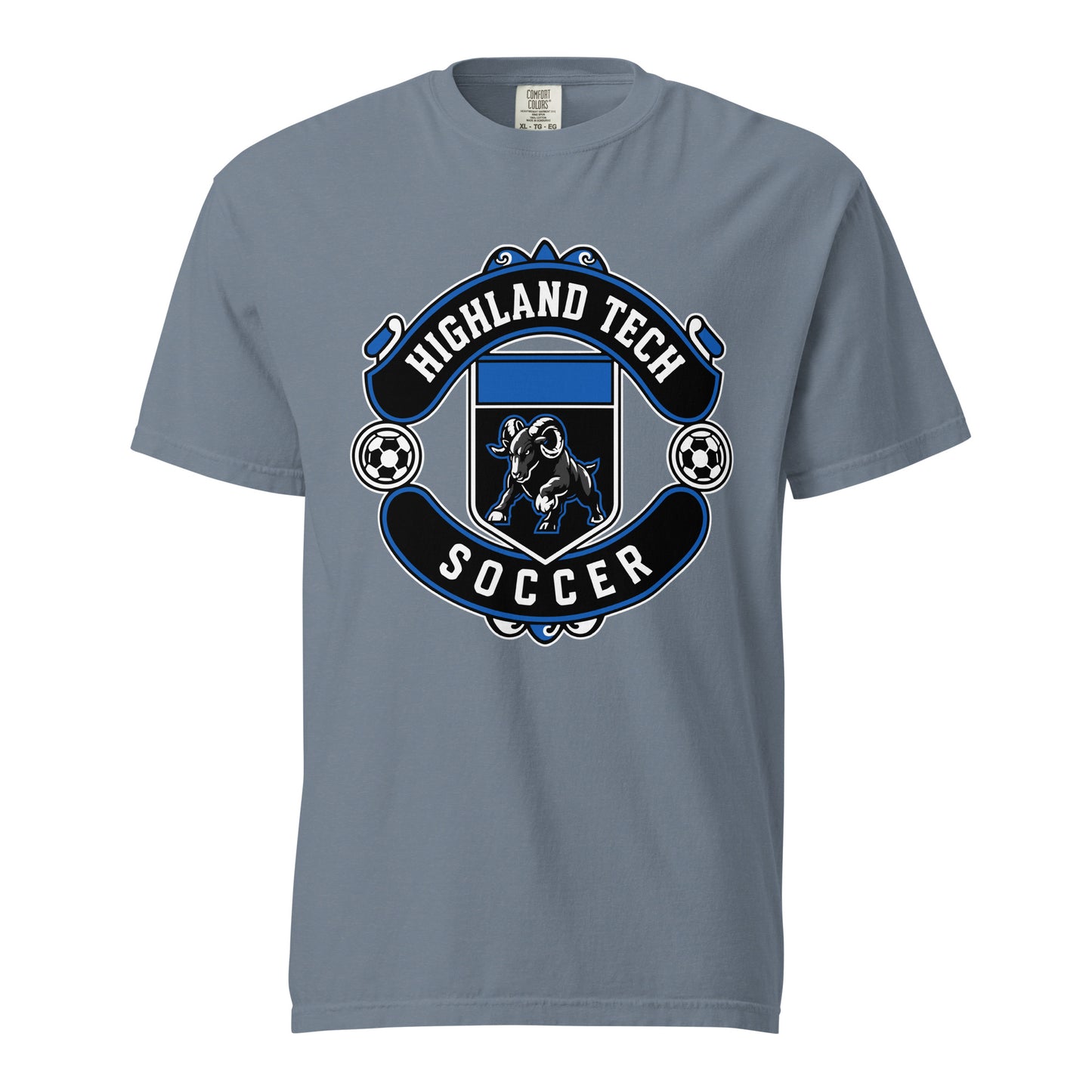 Signature | Comfort Colors T-Shirt | Highland Soccer | Emblem Logo