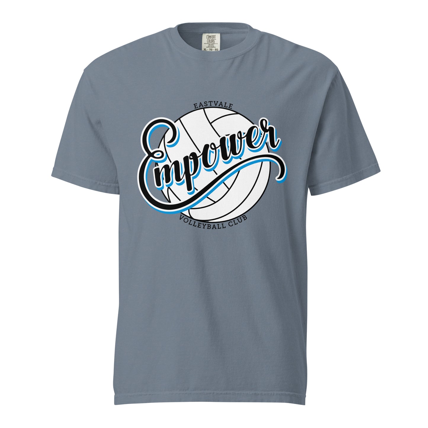 Signature | Comfort Colors T-Shirt | Empower Volleyball Club | Emblem Logo