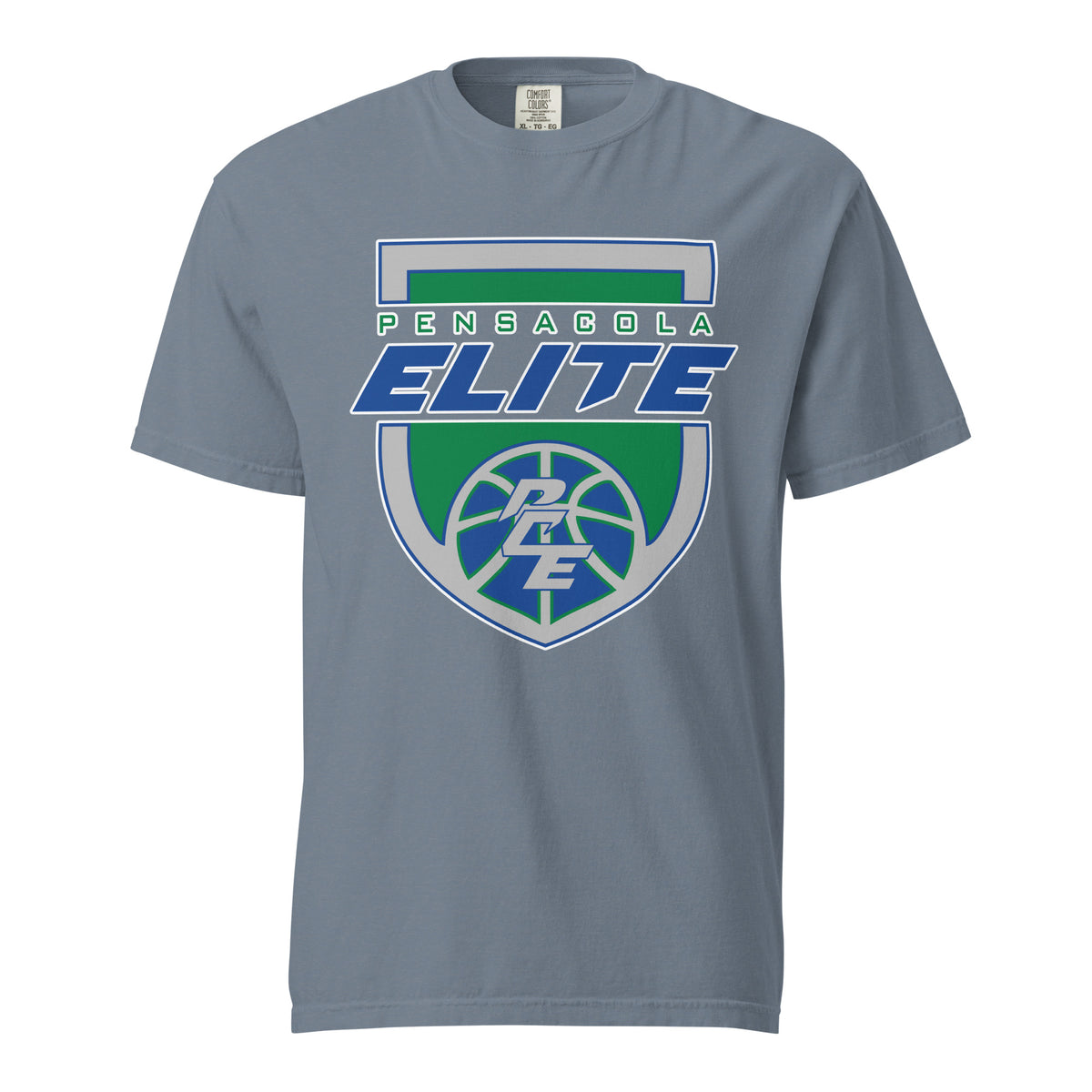Signature | Comfort Colors T-Shirt | Pensacola Elite Inc. | Shield Logo