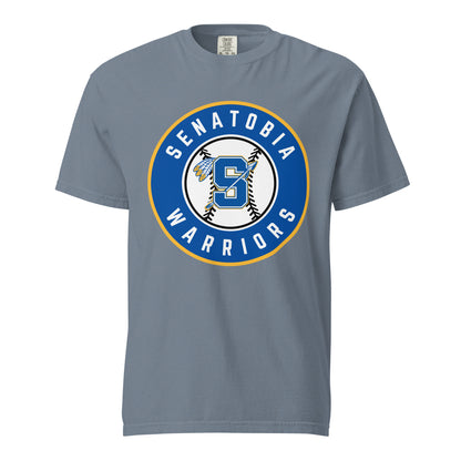 Signature | Comfort Colors T-Shirt | Senatobia Warriors Baseball | Badge Logo