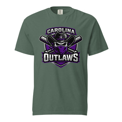 Signature | Comfort Colors T-Shirt | Carolina Outlaws Baseball | Shield Logo