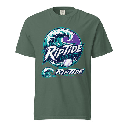 Signature | Comfort Colors T-Shirt | RipTide Softball | Crest Logo