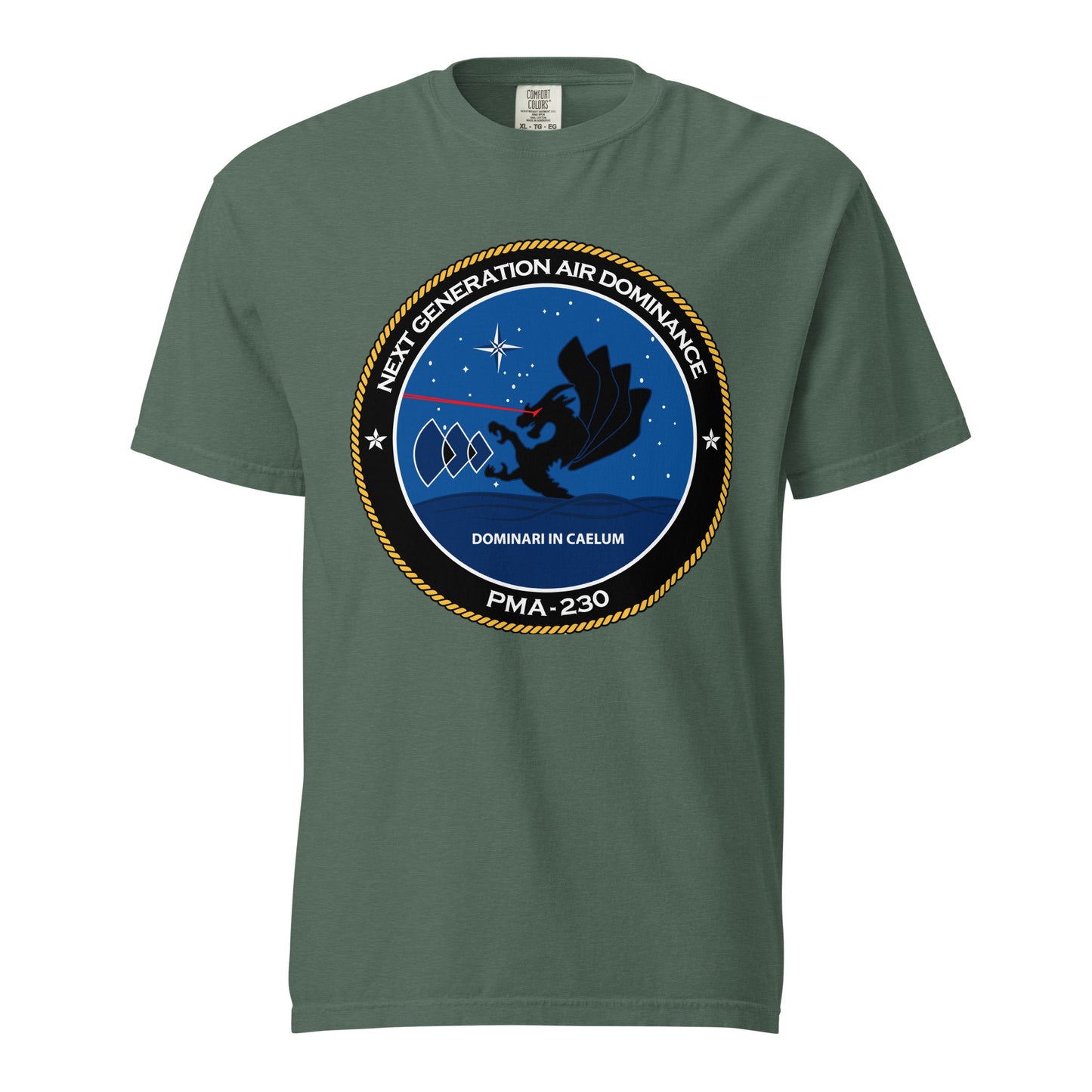 Signature | Comfort Colors T-Shirt | Next Generation Air Dominance | Badge Logo