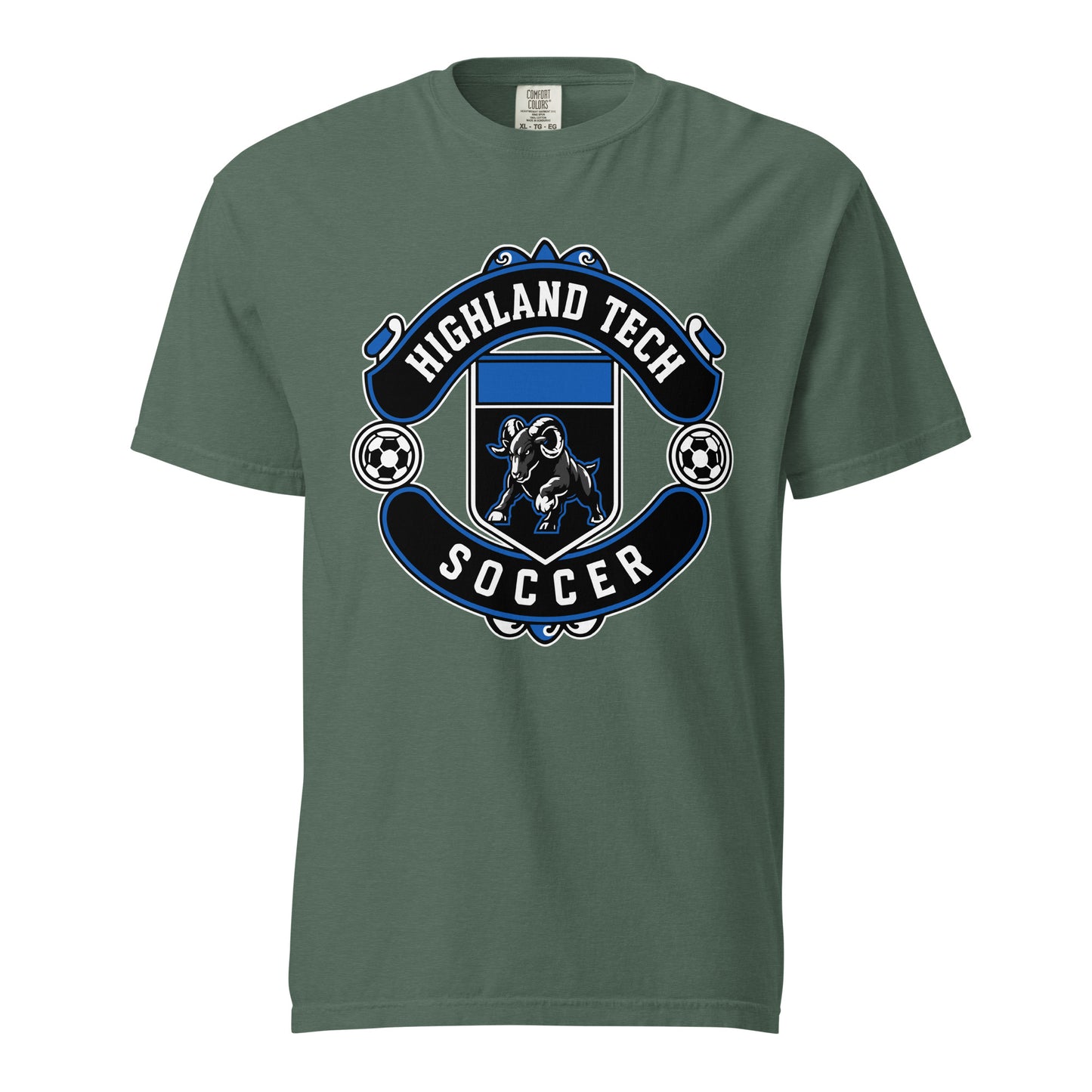 Signature | Comfort Colors T-Shirt | Highland Soccer | Emblem Logo