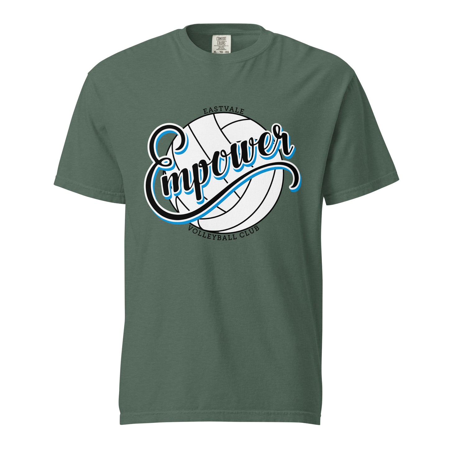 Signature | Comfort Colors T-Shirt | Empower Volleyball Club | Emblem Logo