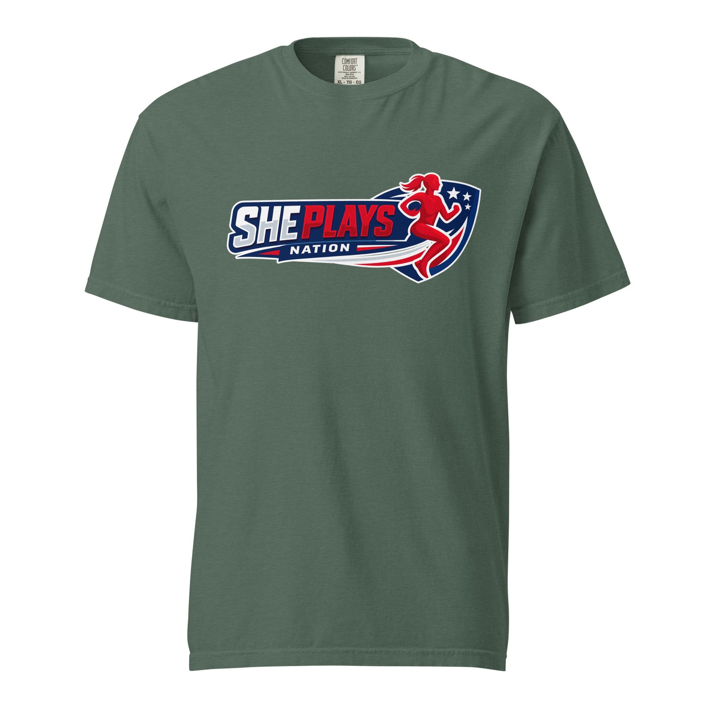 Signature | Comfort Colors T-Shirt | She Plays Nation | Crest Logo