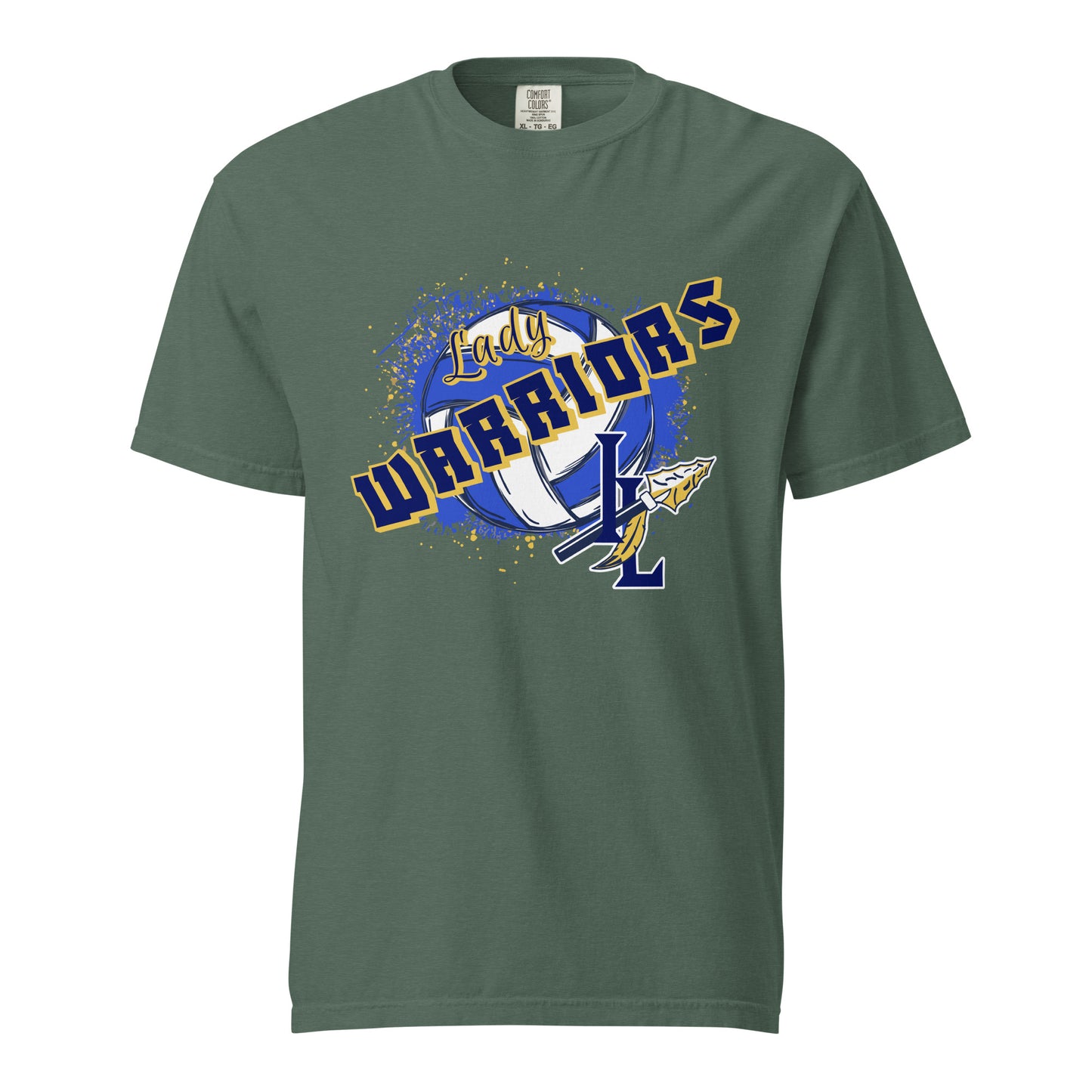 Signature | Comfort Colors T-Shirt | Indian Land Middle School Volleyball | Vanguard Warriors Logo
