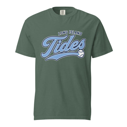 Signature | Comfort Colors T-Shirt | Long Island Tides Baseball | Athletics Logo