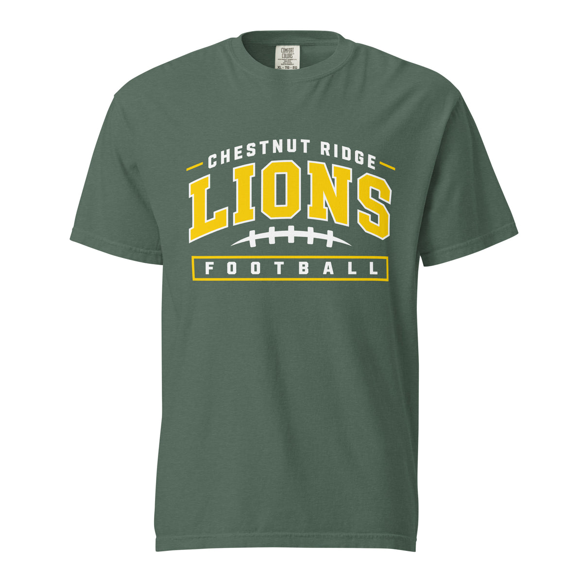 Signature | Comfort Colors T-Shirt | Chestnut Ridge Lions Football | Valor Logo