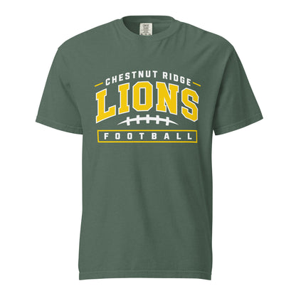 Signature | Comfort Colors T-Shirt | Chestnut Ridge Lions Football | Valor Logo