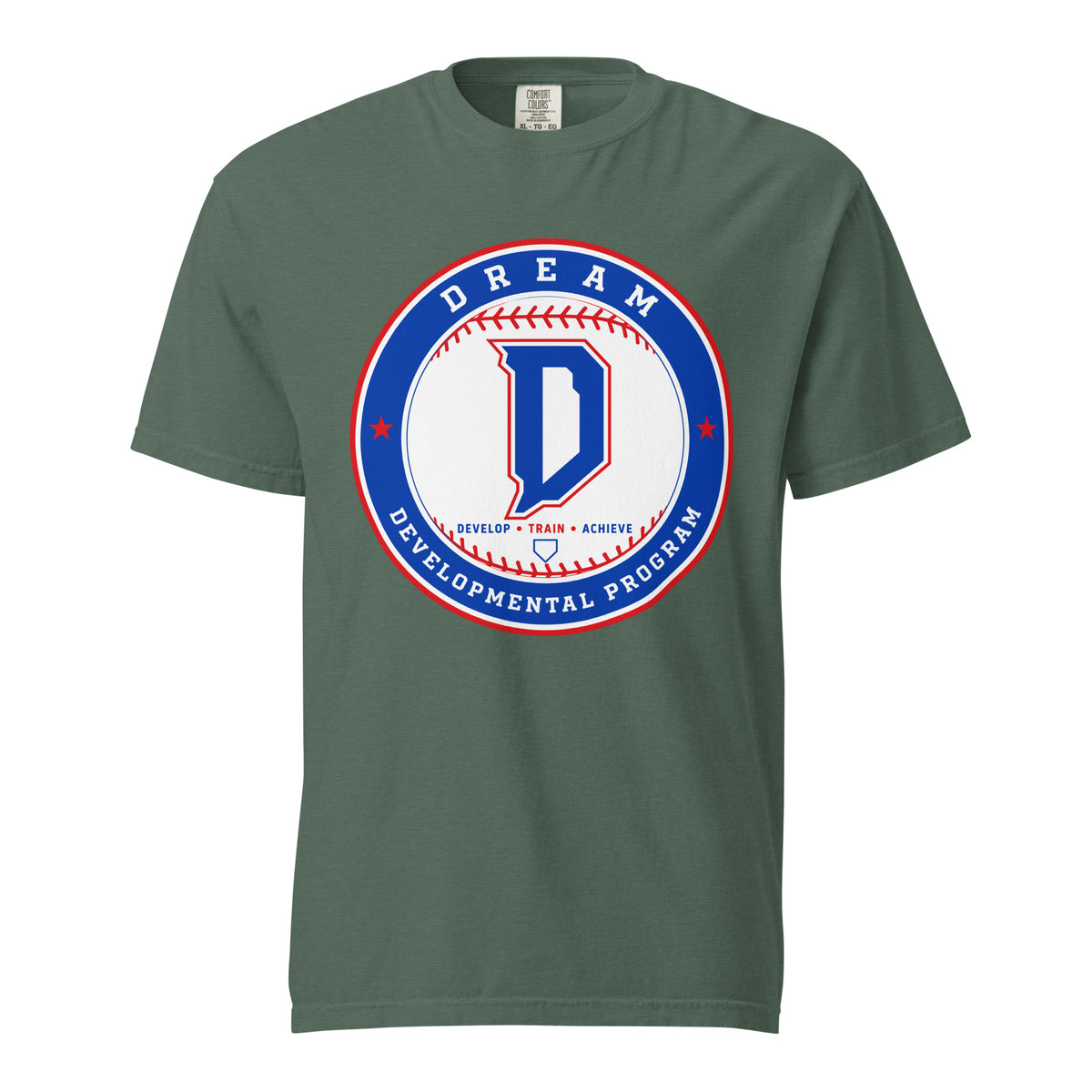 Signature | Comfort Colors T-Shirt | Dream Developmental Program | Badge Logo