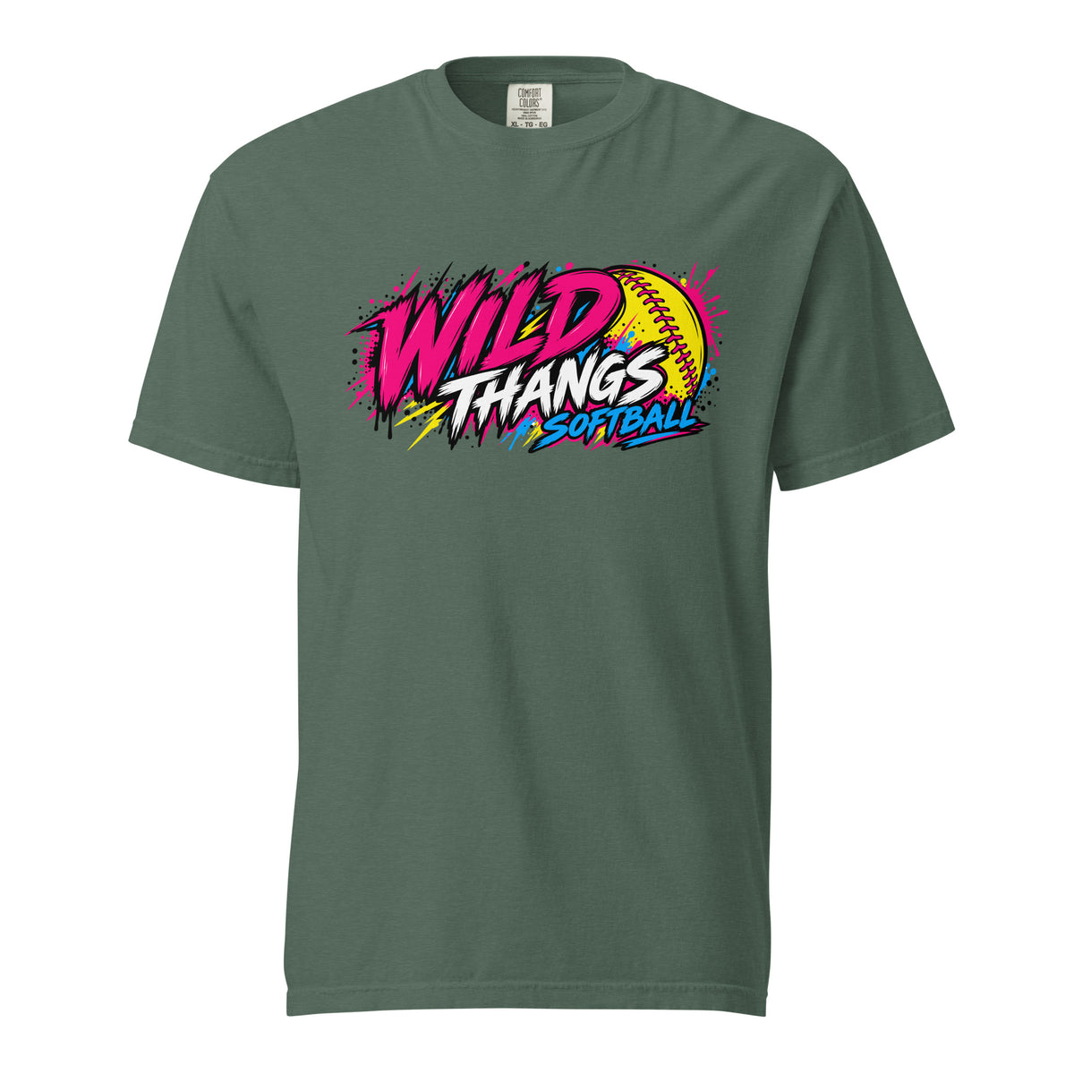 Signature | Comfort Colors T-Shirt | Wild Thangs | Ironclad Fastpitch Logo