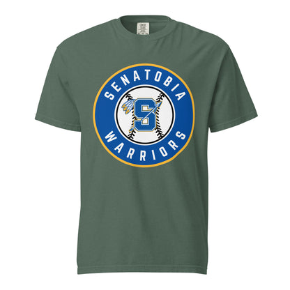 Signature | Comfort Colors T-Shirt | Senatobia Warriors Baseball | Badge Logo