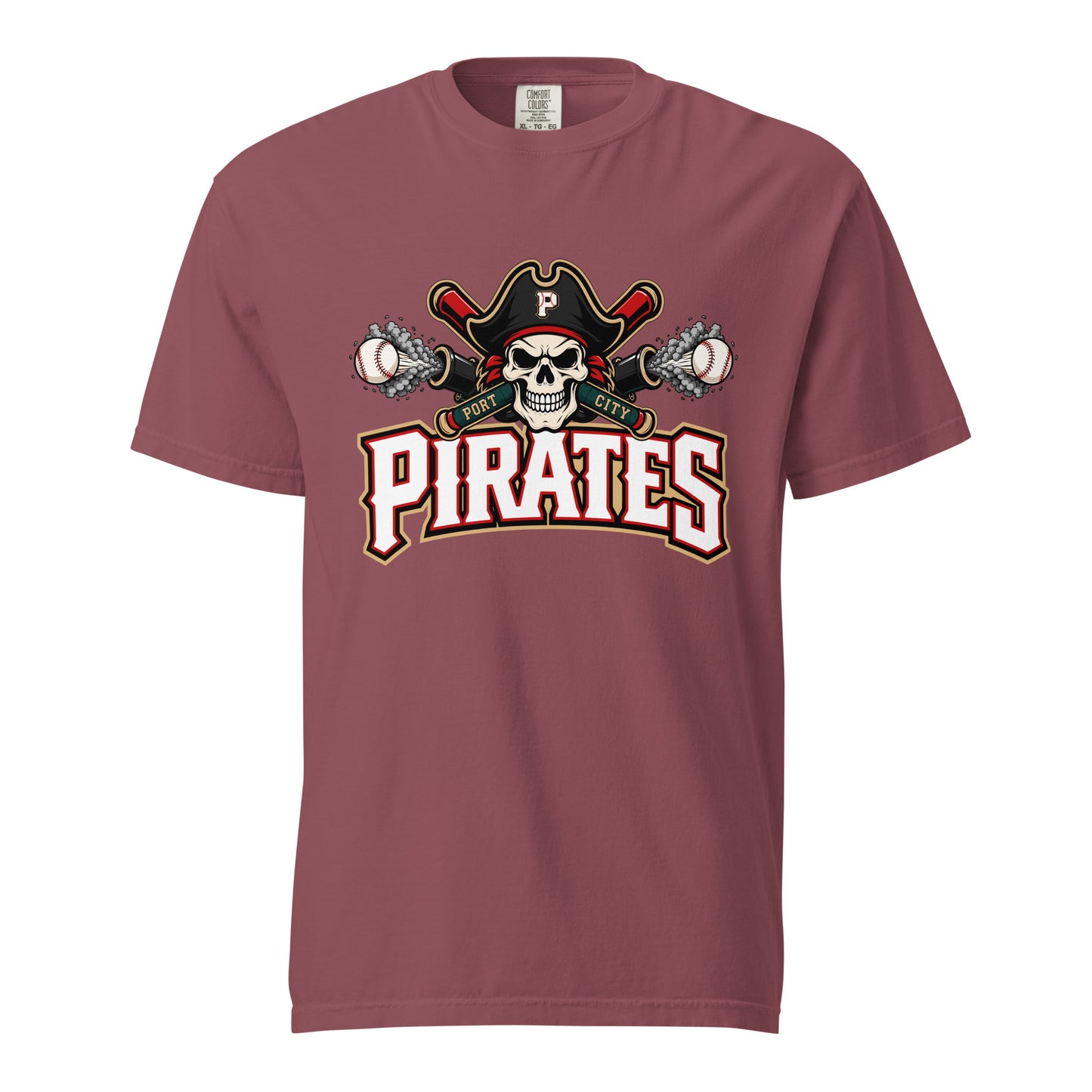 Signature | Comfort Colors T-Shirt | Port City Pirates | Cannonball Portside Logo