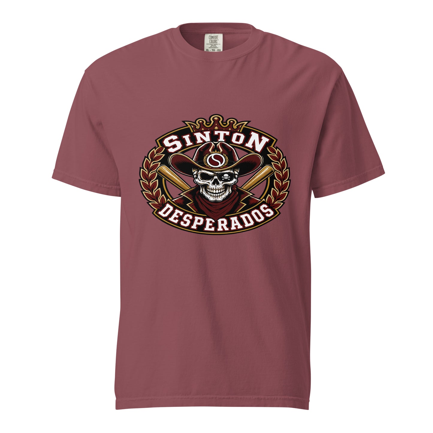 Signature | Comfort Colors T-Shirt | Sinton Desperados Baseball | Ridge Varsity Logo