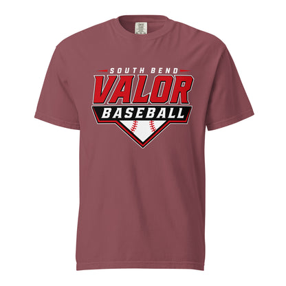 Signature | Comfort Colors T-Shirt | South Bend Valor Baseball | Vanguard Logo