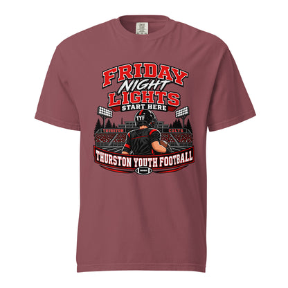 Signature | Comfort Colors T-Shirt | Thurston Youth Football | Vanguard Logo