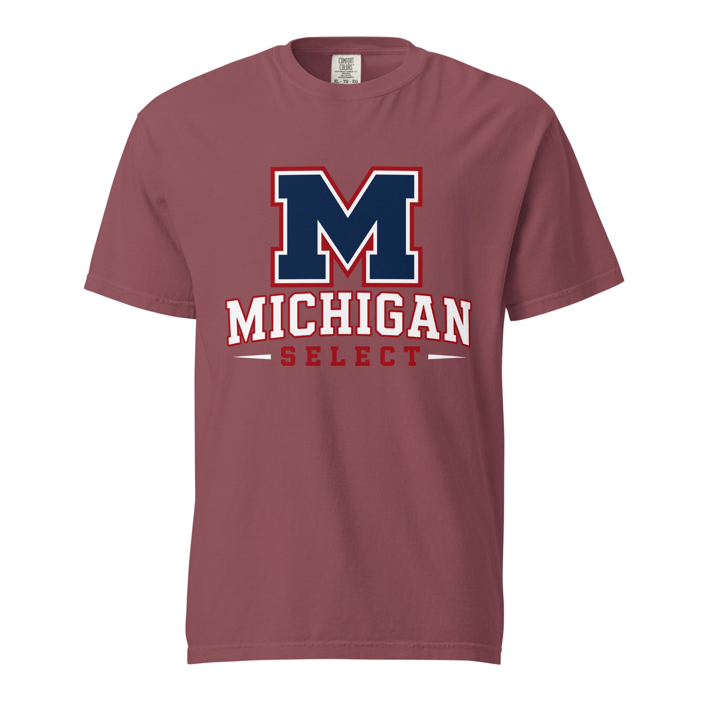 Signature | Comfort Colors T-Shirt | Michigan Select Baseball | Emblem Logo
