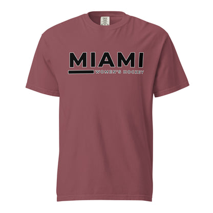 Signature | Comfort Colors T-Shirt | Miami Women's Hockey | Lettermark Logo