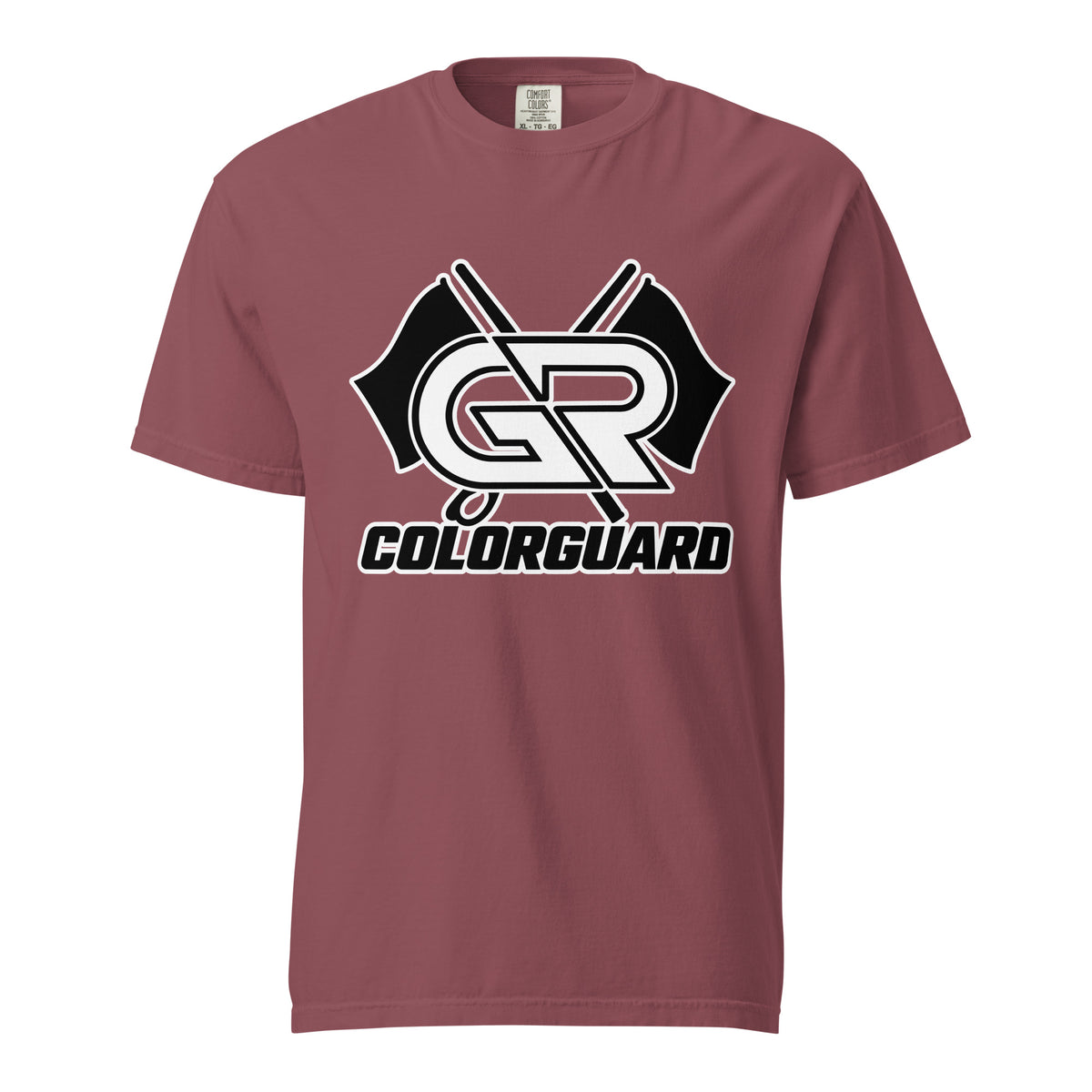 Signature | Comfort Colors T-Shirt | George Ranch High School Colorguard | Crest Logo