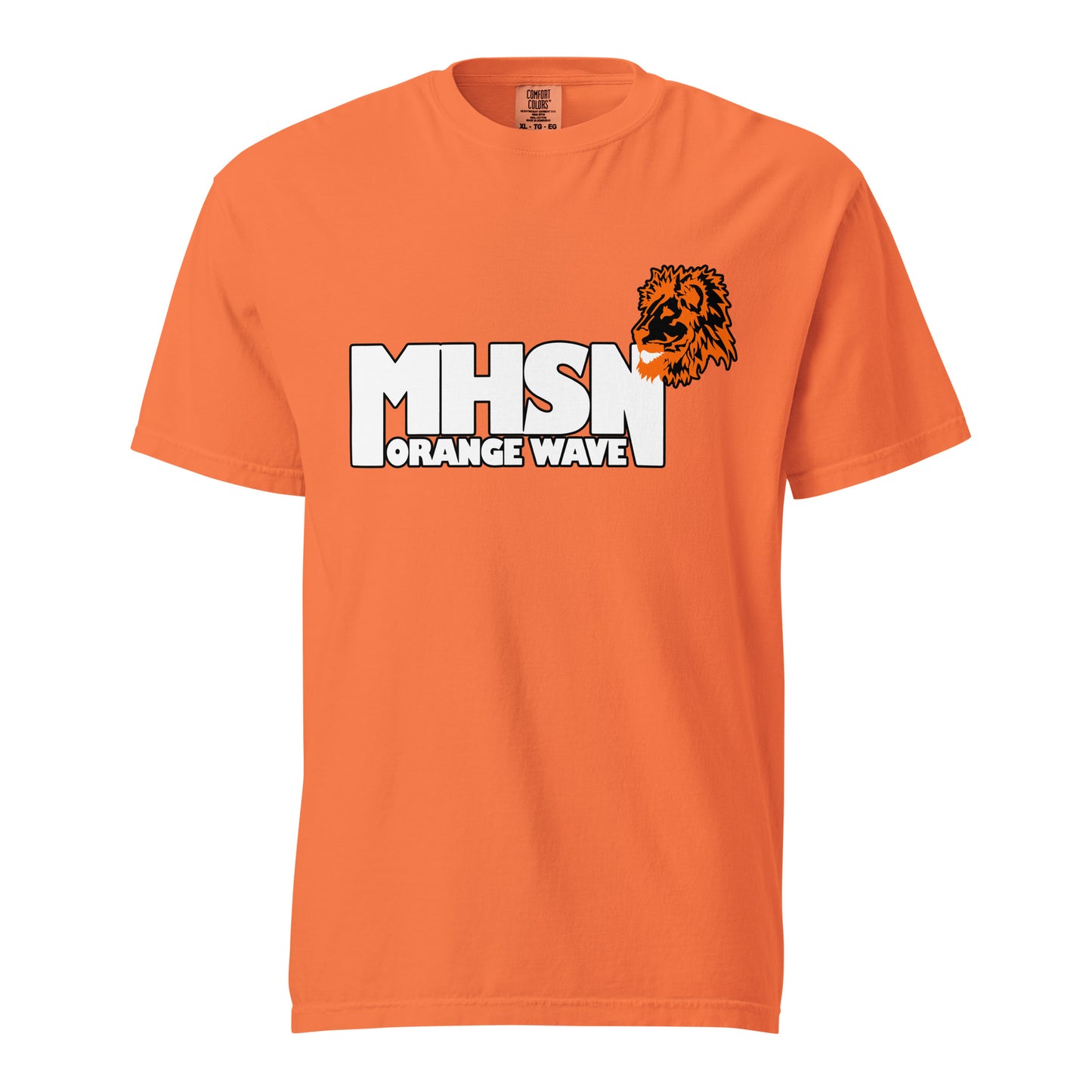 Signature | Comfort Colors T-Shirt | Orange Wave Marching Band | Crest Logo
