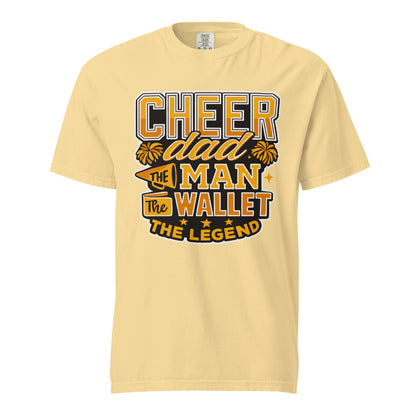 Signature | Comfort Colors T-Shirt | Sunset Surge All-Star Cheerleading | Cheer Dad Legend Logo