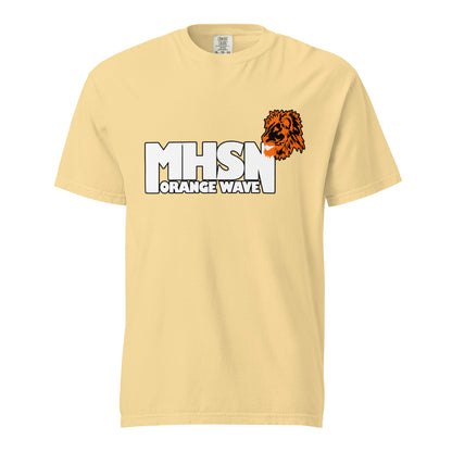 Signature | Comfort Colors T-Shirt | Orange Wave Marching Band | Crest Logo