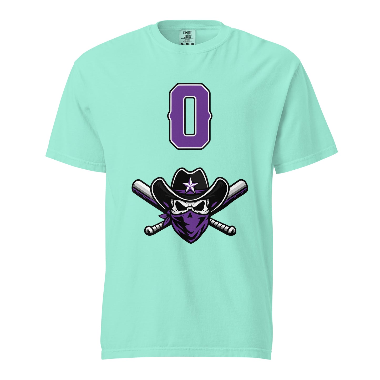 Signature | Comfort Colors T-Shirt | Carolina Outlaws Baseball | Purple Renegades Logo