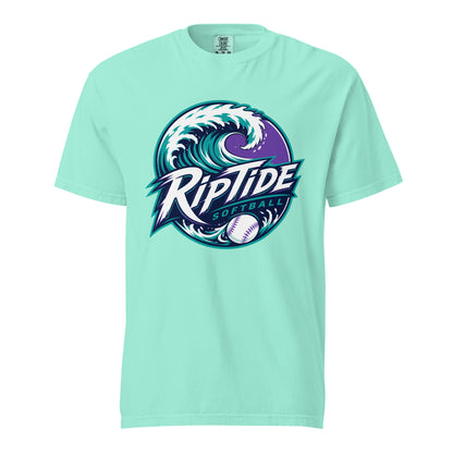 Signature | Comfort Colors T-Shirt | RipTide Softball | Emblem Logo