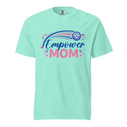 Signature | Comfort Colors T-Shirt | Empower Volleyball Club | Mom Crest Logo