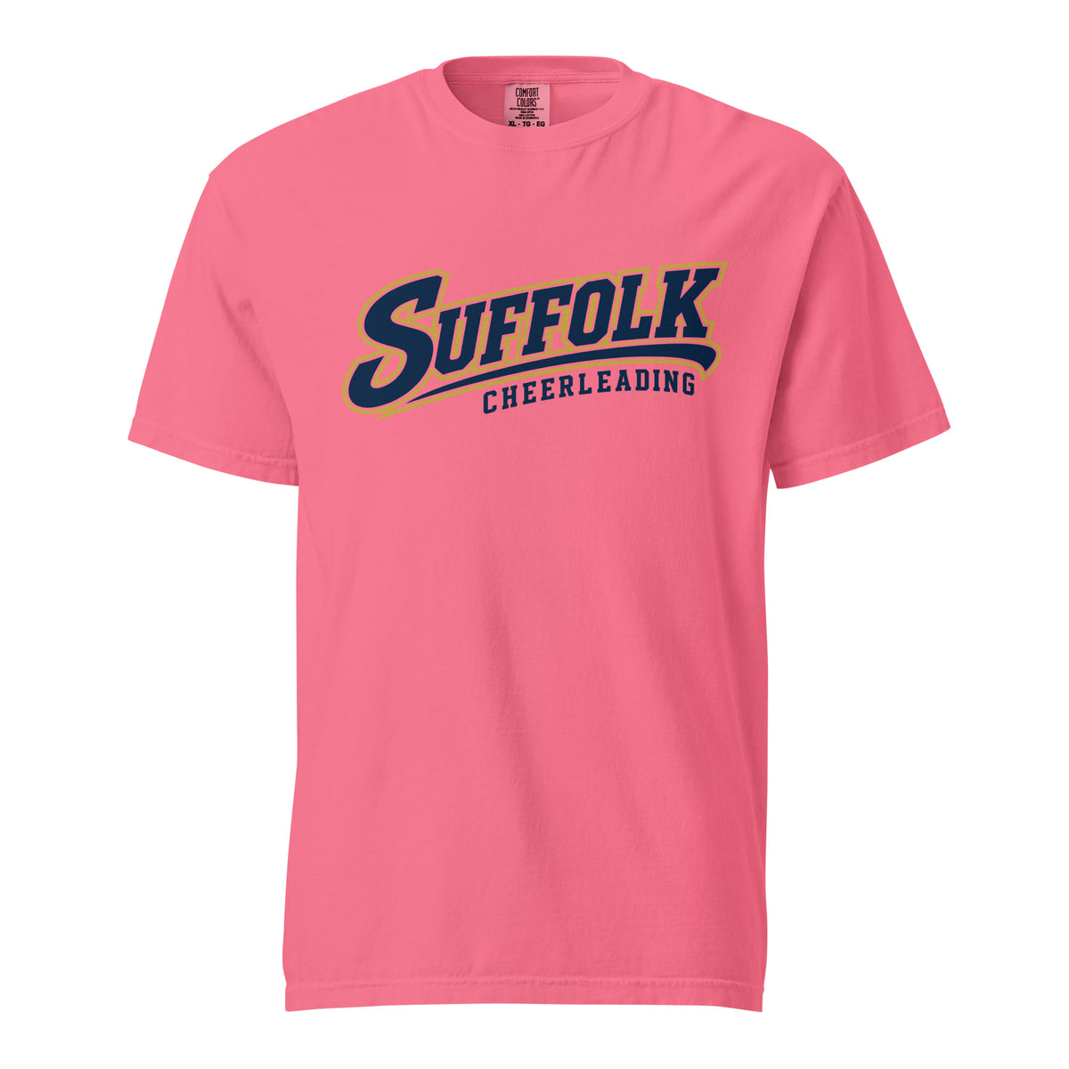 Signature | Comfort Colors T-Shirt | Suffolk University Cheerleading | Athletics Logo