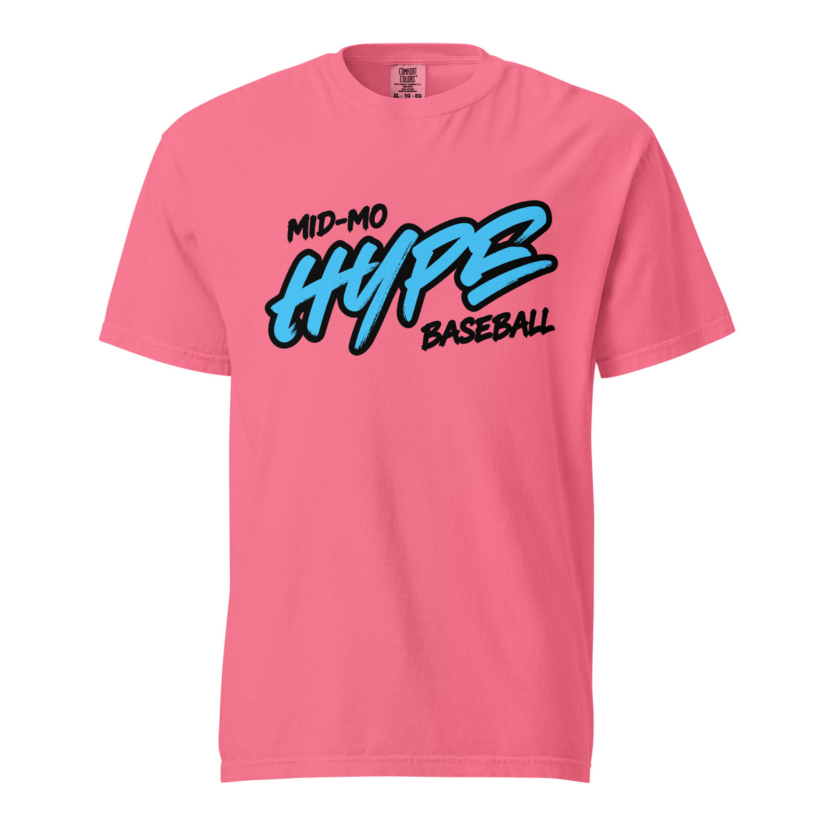 Signature | Comfort Colors T-Shirt | Hype Baseball Club | Modern Script Logo