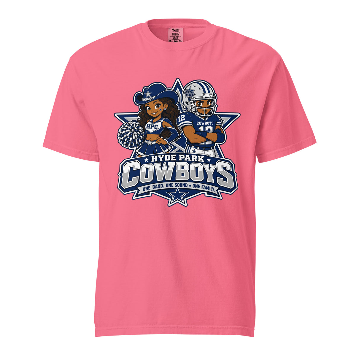 Signature | Comfort Colors T-Shirt | Hyde Park Cowboys | Vanguard Logo