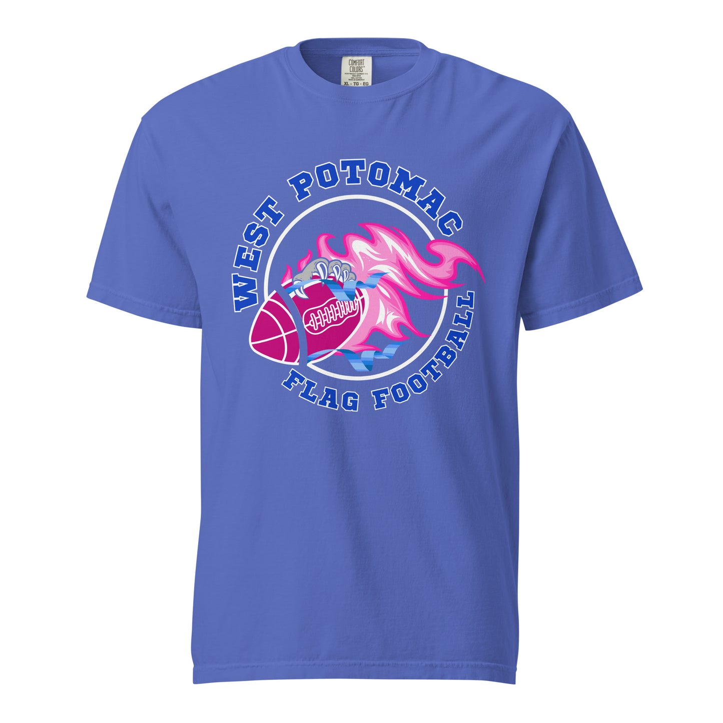 Signature | Comfort Colors T-Shirt | West Potomac Flag Football | Crest Logo