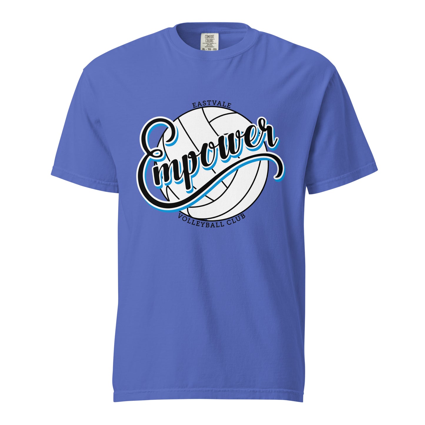 Signature | Comfort Colors T-Shirt | Empower Volleyball Club | Emblem Logo