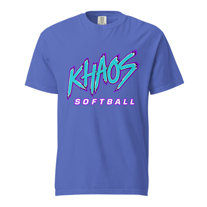 Signature | Comfort Colors T-Shirt | Khaos Softball | Atlhetics Logo