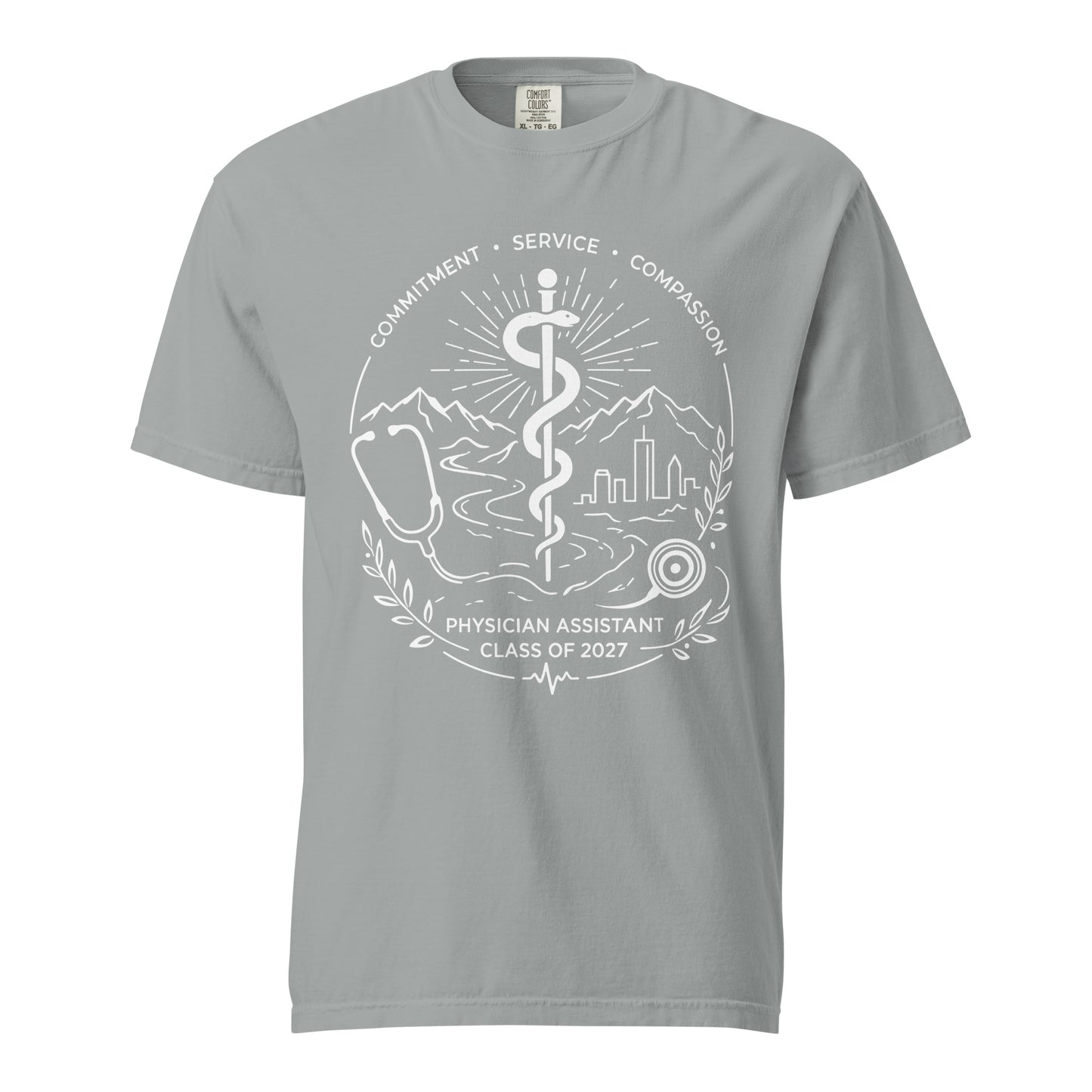 Signature | Comfort Colors T-Shirt | Trine PA program | Crest Logo