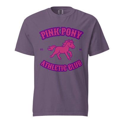 Signature | Comfort Colors T-Shirt | Pink Pony Athletic Club | Crest Logo