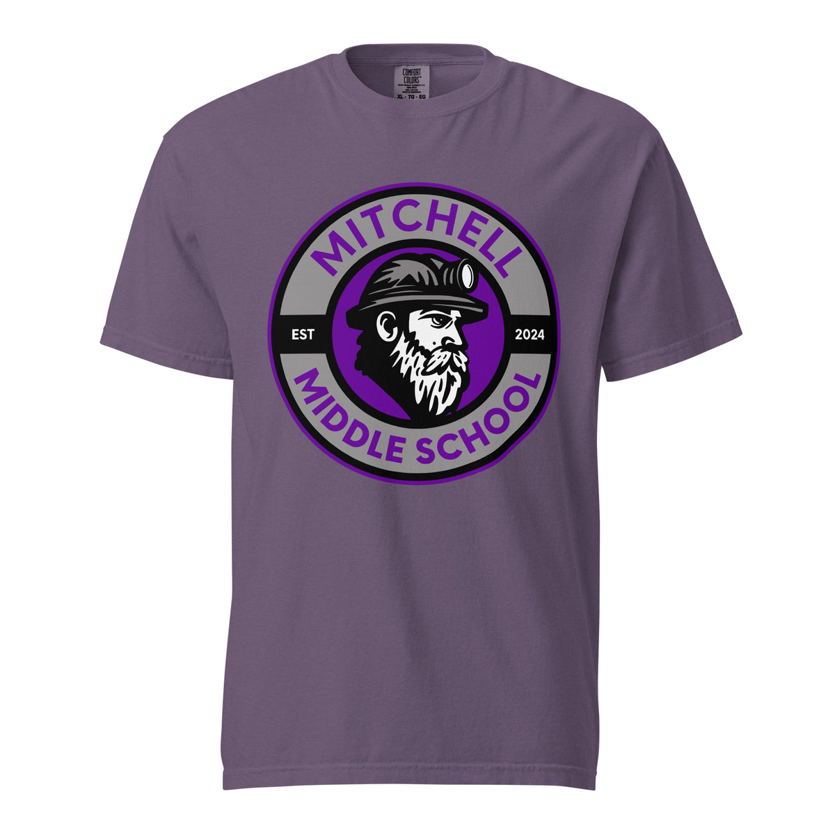 Signature | Comfort Colors T-Shirt | Mitchell Middle School Softball | Badge Logo