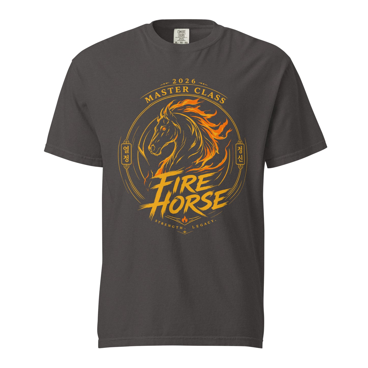 Signature | Comfort Colors T-Shirt | Fire Horse Masters | Crest Logo