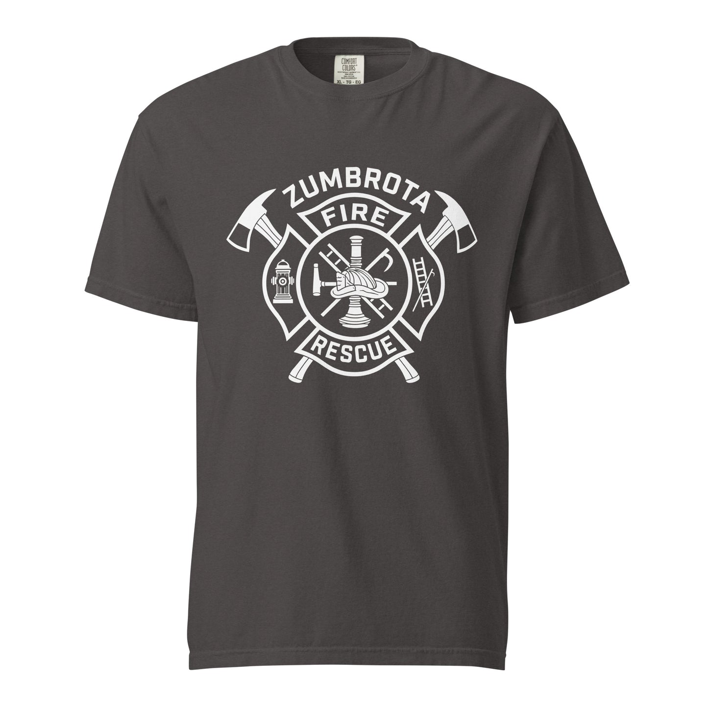 Signature | Comfort Colors T-Shirt | Zumbrota Fire Department | Crest Logo