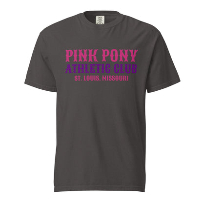 Signature | Comfort Colors T-Shirt | Pink Pony Athletic Club | Athletic Wordmark Logo