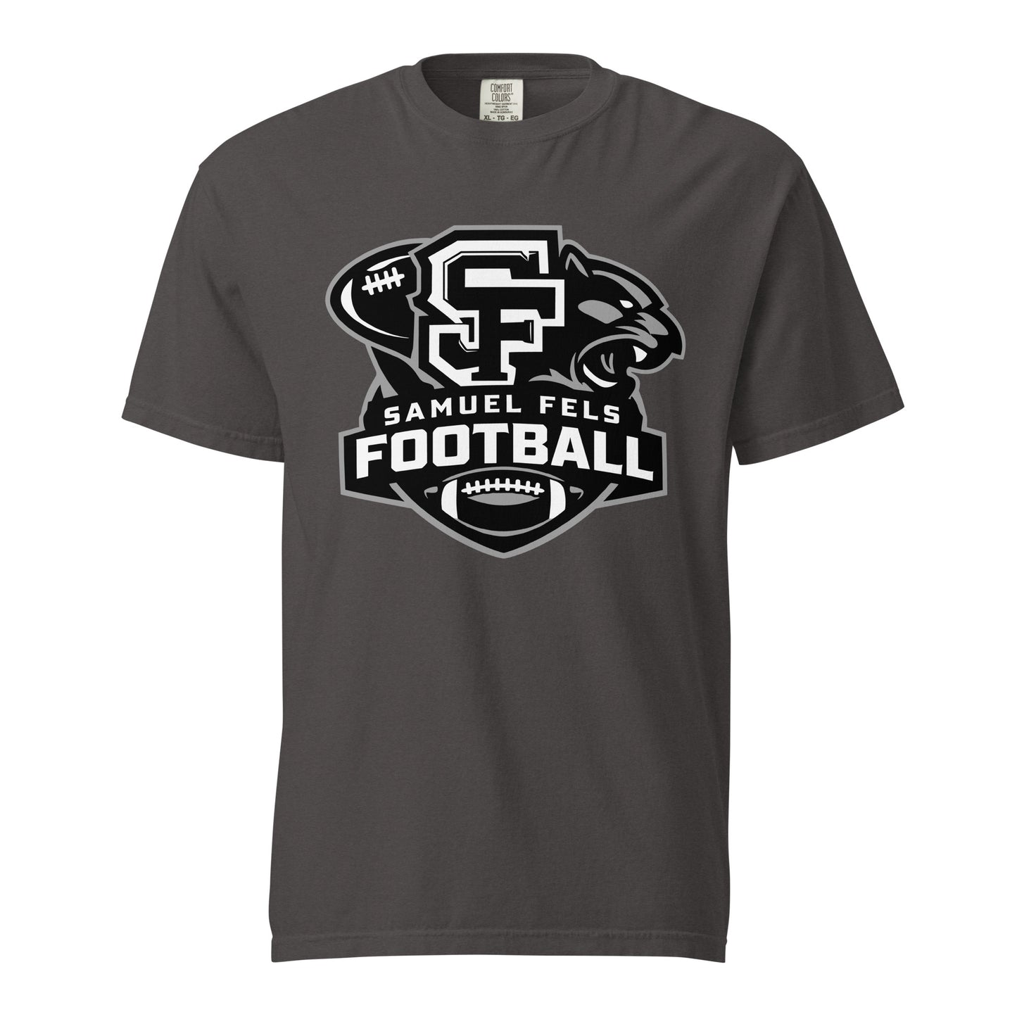 Signature | Comfort Colors T-Shirt | Samuel Fels Football | Crest Logo