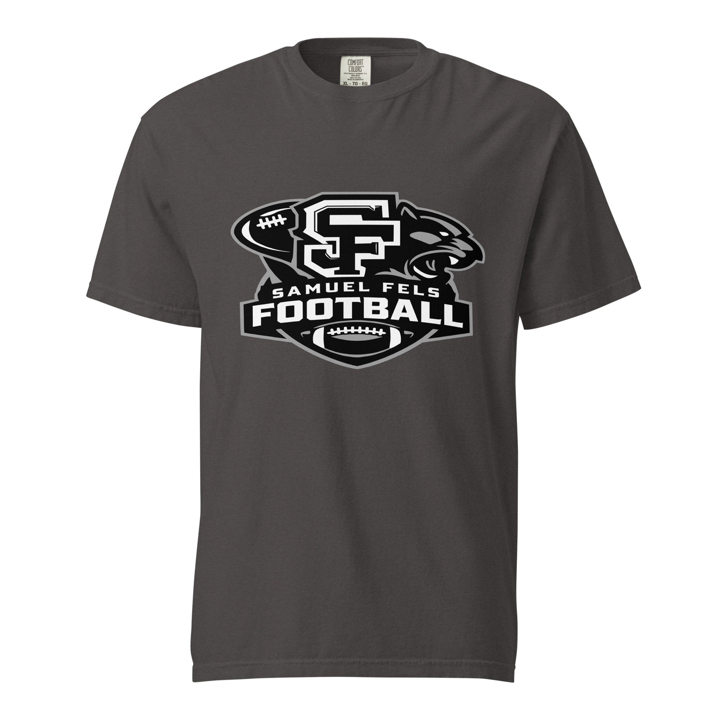 Signature | Comfort Colors T-Shirt | Samuel Fels Football | Crest Logo