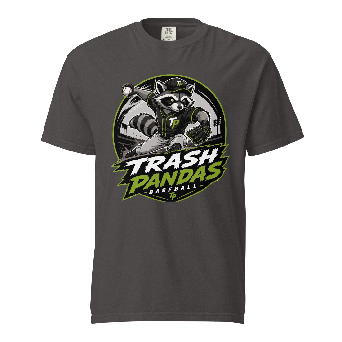 Signature | Comfort Colors T-Shirt | Trash Pandas Baseball Organization | Vanguard Logo