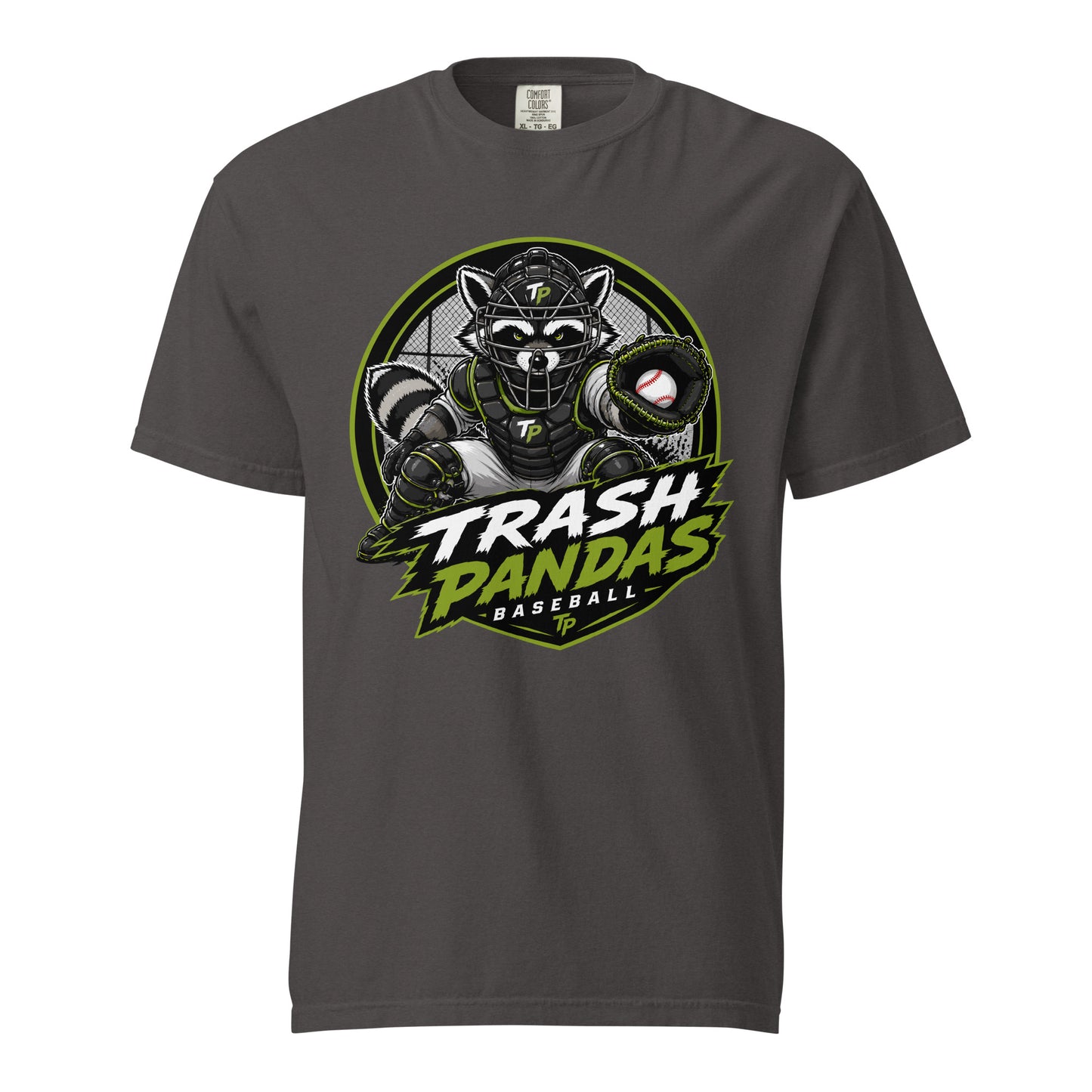 Signature | Comfort Colors T-Shirt | Trash Pandas Baseball Organization | Athletics Logo